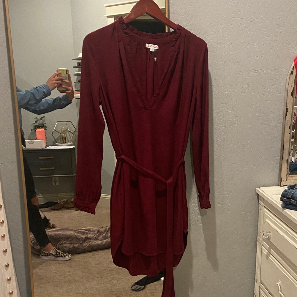 Burgundy On The Road Dress